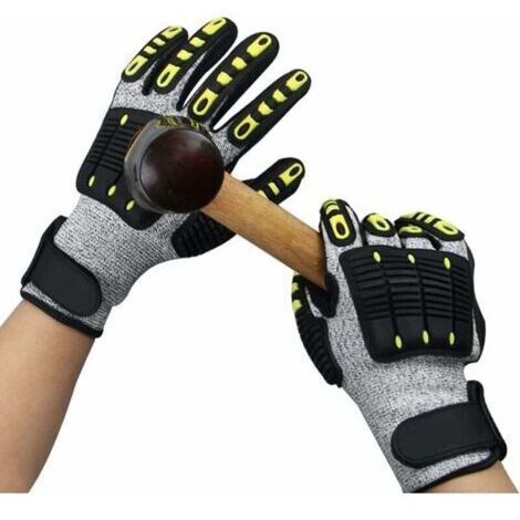 Schnittfeste Handschuhe Level 5, schnitt- und stoßfeste Handschuhe, abrieb-, schnitt-, stich- und reißfest, ausgezeichnete Fingerfertigkeit (Größe: M, 23cm)