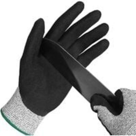 Schnittfester Handschuh, Austernhandschuh, Schutzstufe 5 aus Edelstahlgewebe, geeignet für Arbeiten mit Austern, Fleischschneiden, Gartenarbeit und Schnitzen (M)