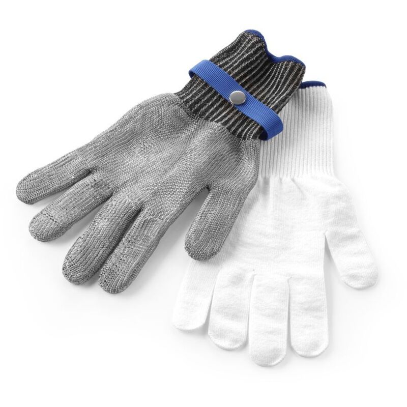 Image of Schnittfester Küchenhandschuh aus Edelstahl Größe L - Hendi 556672