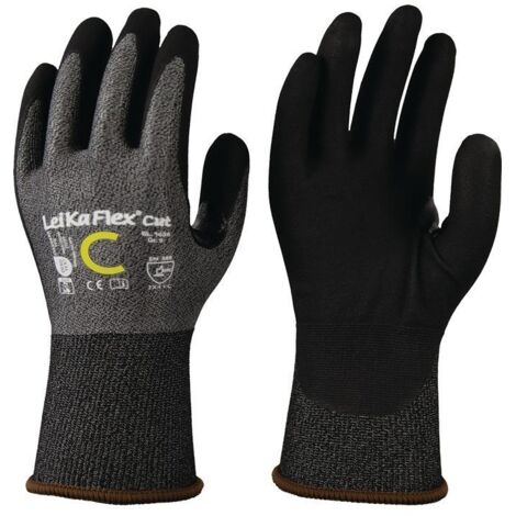 Schnittschutzhandschuhe LeiKaFlex® CUT RL 1636 Größe 10 grau/schwarz EN 388 PSA-Kategorie II