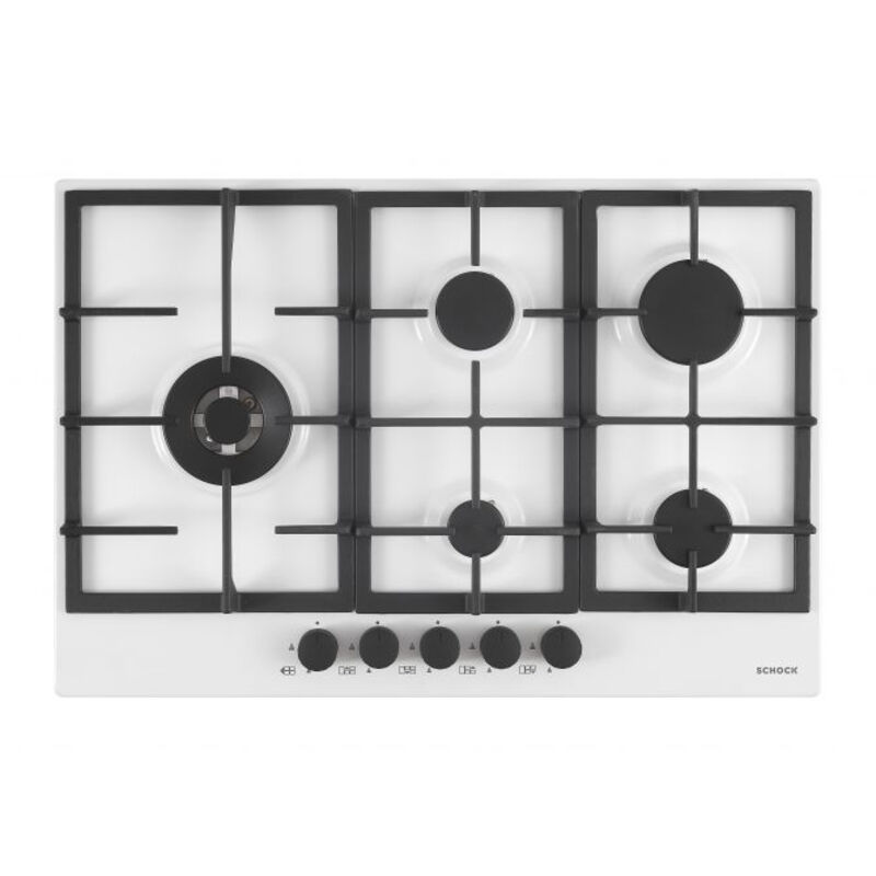 Schock STR85THWH. Colore del prodotto: Bianco, Posizionamento dell'apparecchio: Da incasso, Dimensione della larghezza del piano cottura: 75 cm. Tipo