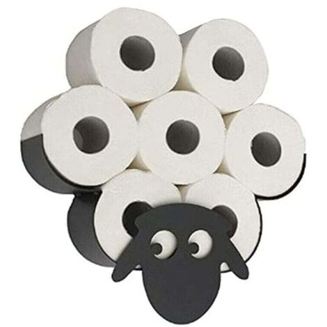 Schöner Toilettenpapierhalter mit Schaf-Motiv, Aufbewahrungsbox für Papierhandtücher, 7 Rollen zur Wandmontage, wandmontierter Papierhandtuchhalter für Küchen- und Badezimmerwände