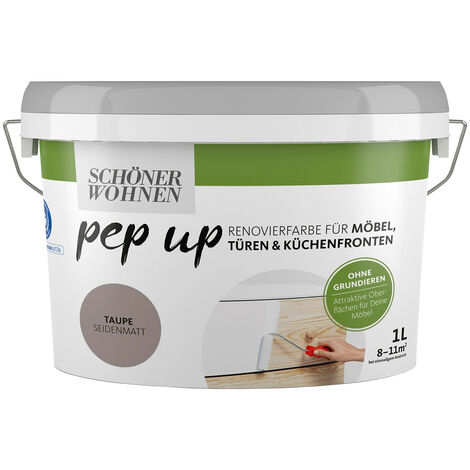 Schöner Wohnen FarbePep Up für Möbel, Türen + Küchen 1,0 Ltr. taupe