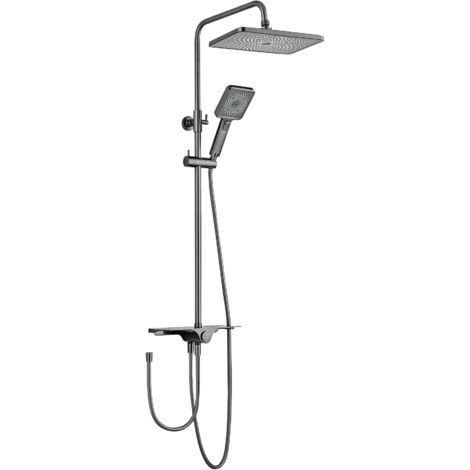 SCHÖNER WOHNEN-Kollektion Duschsystem VERINA mit Ablage, Duschstange mit Regendusche, Industrial