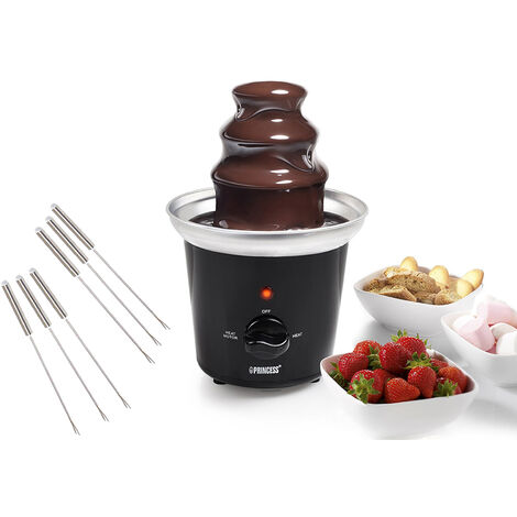 Schokofondue Set mit 6 Spießen Schokomaschine Schokoladenfondue für süße Dessert