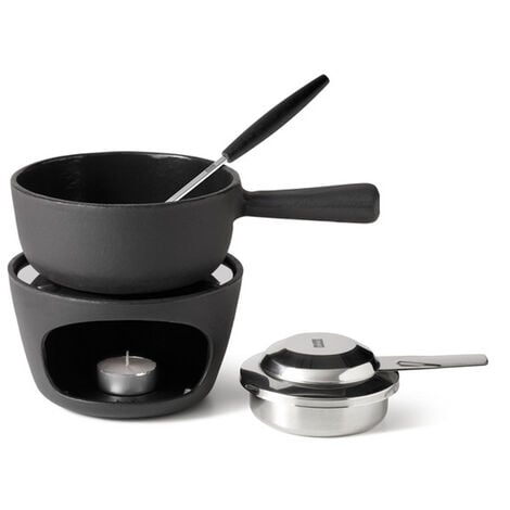 AUTRES Schokoladen- und käsefondue-set 1 gabel aus schwarzem / rostfreiem stahl - Stockli - 8569.80