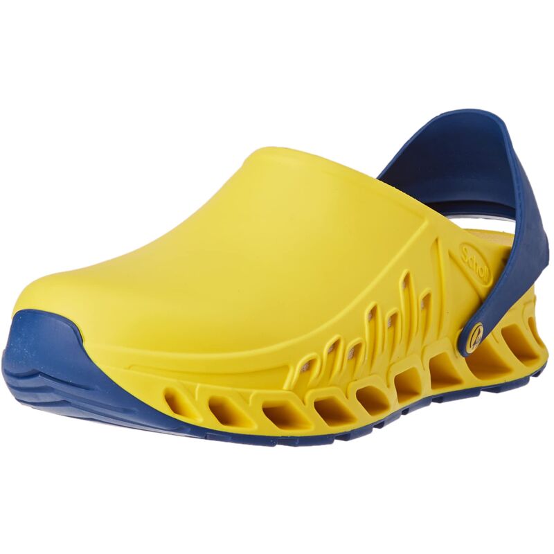 Image of Scholl - Evoflex, Zoccoli Sanitari Medicali Unisex-Adulto, Giallo, 38 eu