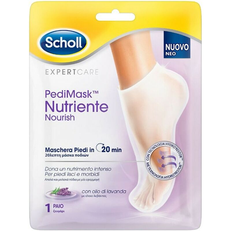 expertcare pedimask maschera piedi nutriente olio di lavanda 1 paio - scholl