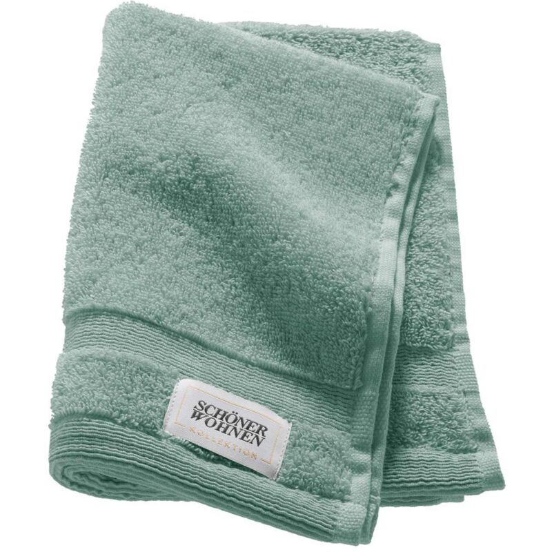 SCHÖNER WOHNEN serviette pour invités CUDDLY - 1 pièce 30x50 cm, vert tilleul