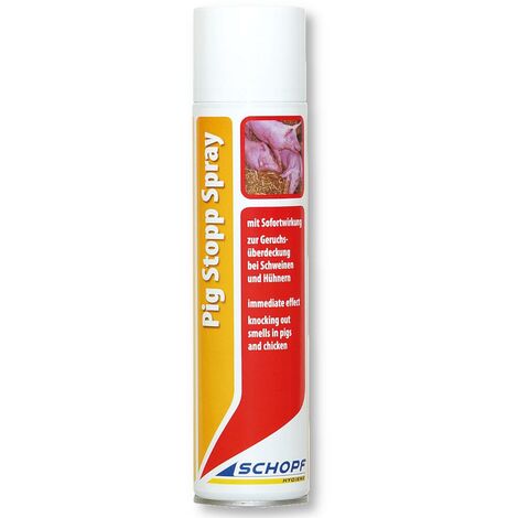 SCHOPF-HYGIENE Schopf Pig Stopp Spray 400 ml Geruchsüberdeckung bei Schweinen, Hühnern Sofort