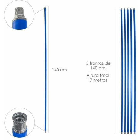 WOLFPACK Schornsteinfegermast 5 Sektionen à 140 cm. (7 Meter x Ø 20 mm.)