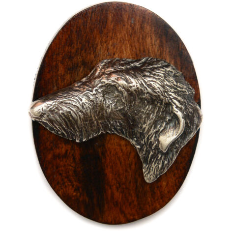 Schottischer Windhund, Deerhound - Showbrosche, Startnummernclip, Hundeabzeichen von Art-Dog