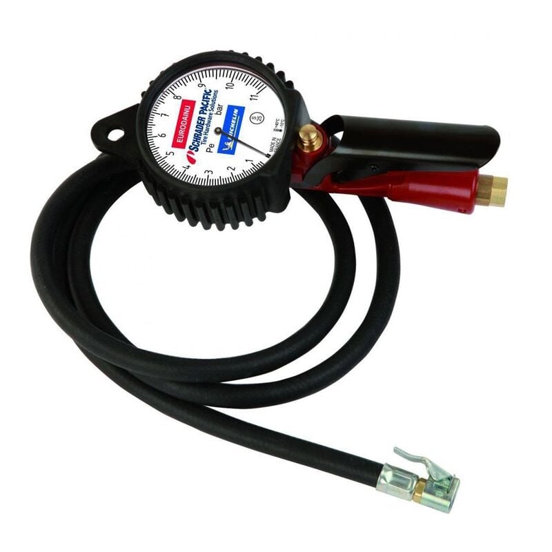Manomètre de gonflage Super Pro raccord d'admission 1/4' - 0,7 à 11 Bar - R-1822-Z - Schrader