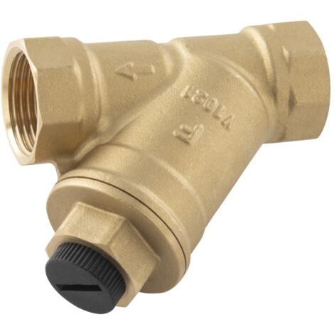Schrägsiebfilter mit Magnet, weiblich-weiblich, DN25, G1