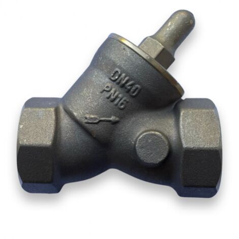 Schrägsitz RV-Ventil 2" DN50 ohne Entleerung Rückflussverhinderer Messing