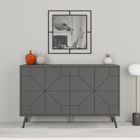 Schrank Anthrazit 123x35x77,4 cm