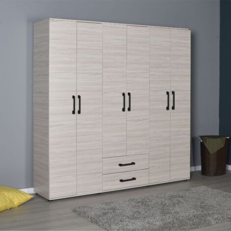 Schrank Eiche 200x45x180 cm 6 Türen