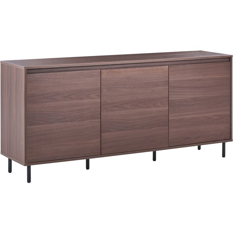 Beliani Schrank Nikea Dunkelbraun