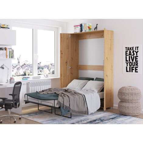 Schrankbett TEDDY 120x200cm vertikal artisan eiche
