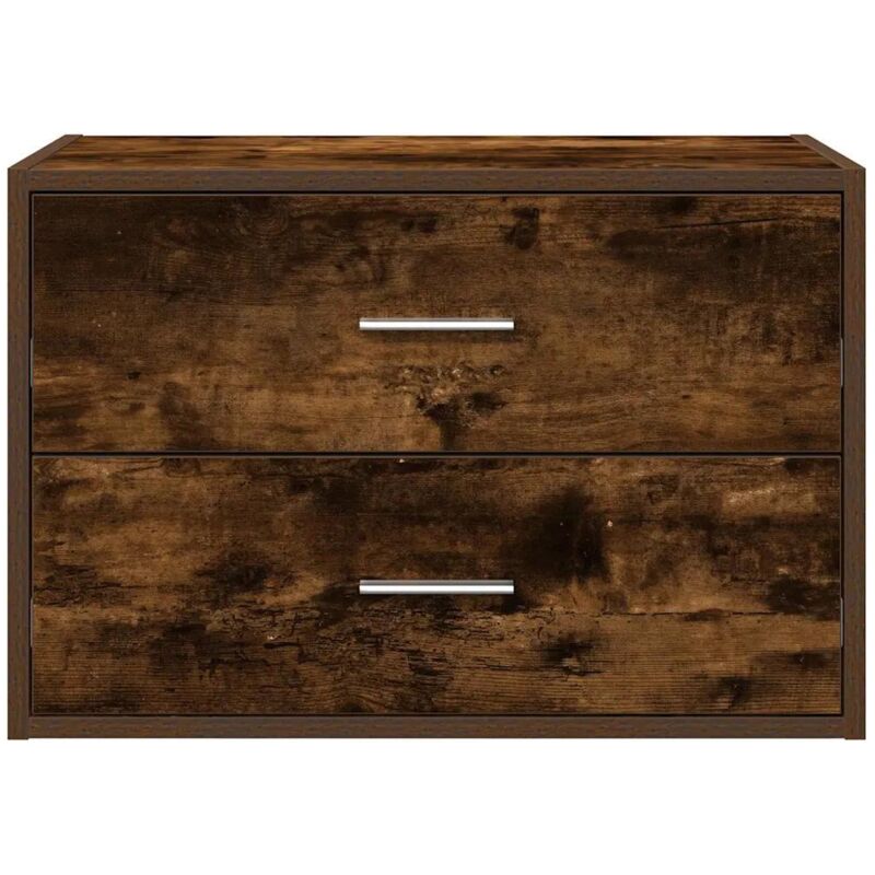 Vidaxl Schrank Mit 2 Schubladen, Raucheiche 60x31x40 Cm Holz