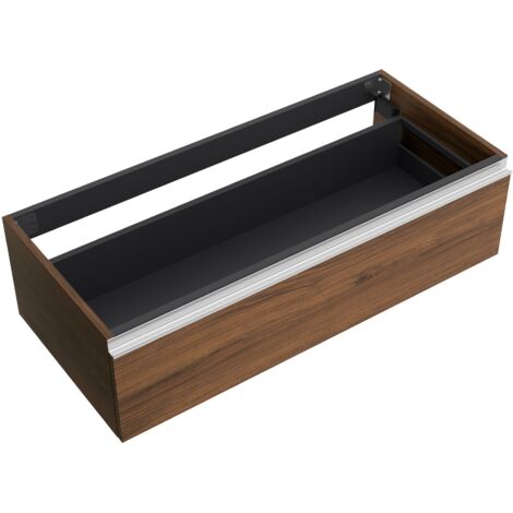 Schrankelement wandhängend SPIRIT 1200 1 Metallschublade mit Softeinzug NUSSBAUM MAYA 1194 x 270 x 450 mm