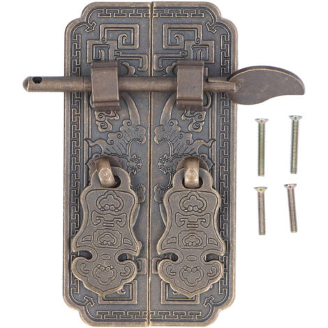 Schrankfront aus Messing, Material aus Bronze, Fledermausmotiv (Glückssymbol), Retro-Schrankgriffe im chinesischen Stil, Bücherregal, Türschloss mit Riegelgriff