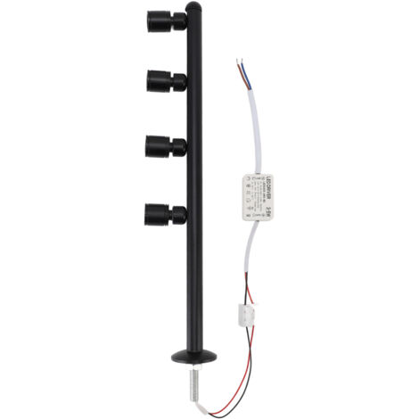 [Schrankstrahler] [4 verstellbare LED-Leuchten] LED-Scheinwerfer für Schmuckpräsentation, mit Aluminiumprojektoren und sanftem Licht für Zuhause