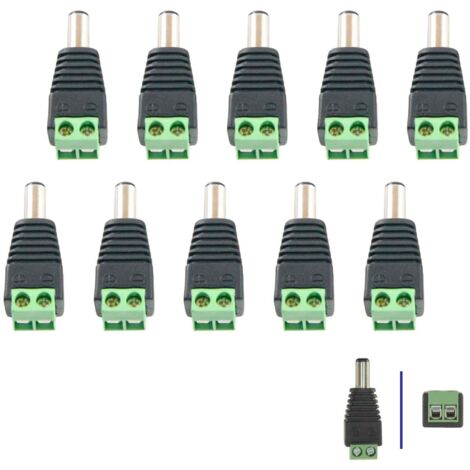 HOUSECURITY SCHRAUBBARER STROMSTECKER FÜR LED-KAMERAS 10 STÜCK