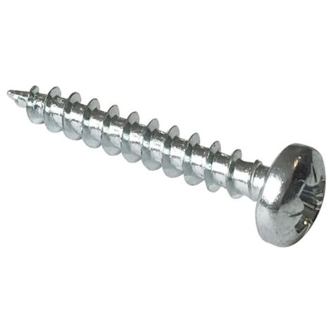 Schraube Agglomerat runde Kopf PZ verzinkt kreuz Schraubeholz 4x30 mm (Packung mit 12 Schrauben)