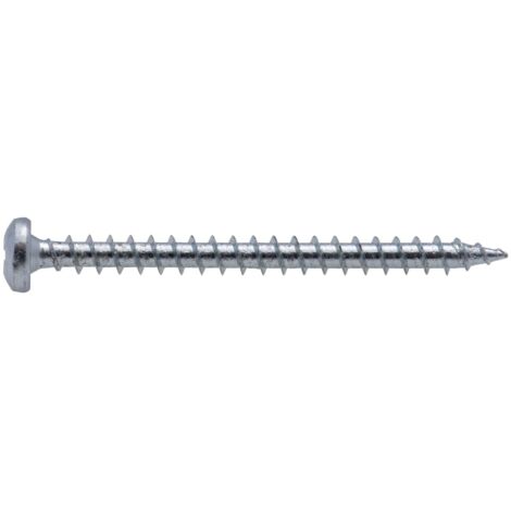 Schraube Agglomerat runde Kopf PZ verzinkt kreuz Schraubeholz  5x50 mm (Packung mit 6 Schrauben)