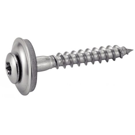 Schraube mit Senkkopf sechslappig - Mit EPDM-Unterlegscheibe Ø20 - Edelstahl A2 4,5x45 mm - Anthrazitgrau mm - Packung zu 200