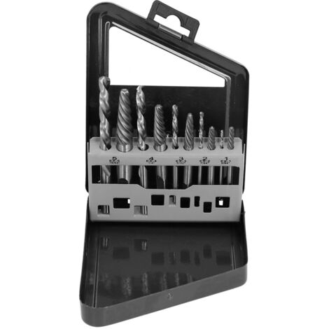 Schraubenausdreher-Bit-Set aus Kobalt für abgebrochene Schrauben, metrisches und zölliges System, robuster schwarzer Stahlkoffer