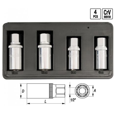 Schraubenausdreher Set Yato yt-0620 Chrom-Vanadium Stahl 4 Stück