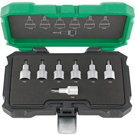 Schraubend.Eins.Satz 1/2" 7tlg. T20-50      FORTIS