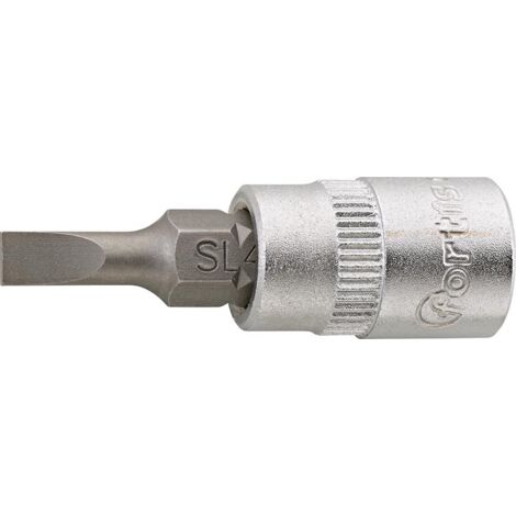 Schraubendr.-Einsatz 1/4" 4 x0,8mm Schlitz FORTIS