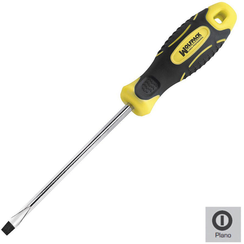 Image of Bimaterial-Schraubendreher mit geprägtem Maul 5x125 mm.