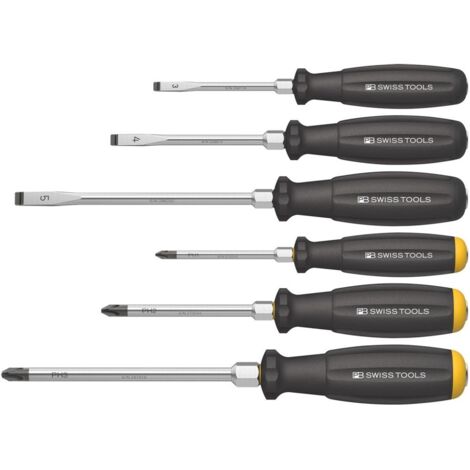 Schraubendreher-Satz 6-teilig Schlitz/PH Schlagkappe PB SwissTools