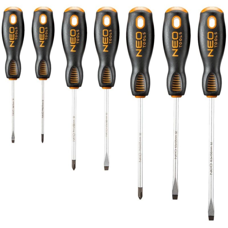Tresice France Neo Tools 7-teiliger Schraubendrehersatz - Schlitz Und Kreuz, S2-stahl