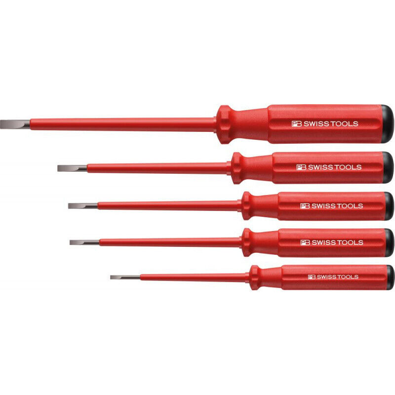 Set Tournevis vde 5-unités Fente en carton Classic pb Swiss Tools