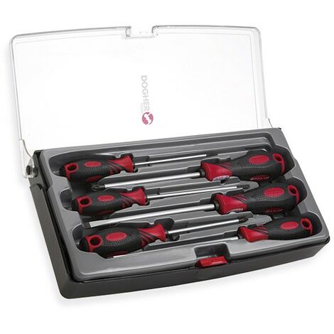 Schraubendreher-Set in Kunststoffbox, 6-teilig, rutschfest DOGHER 351-002