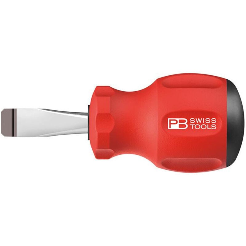 Pb Swiss Tools - Tournevis Stubby Fente 65x1 x 30mm SwissGrip