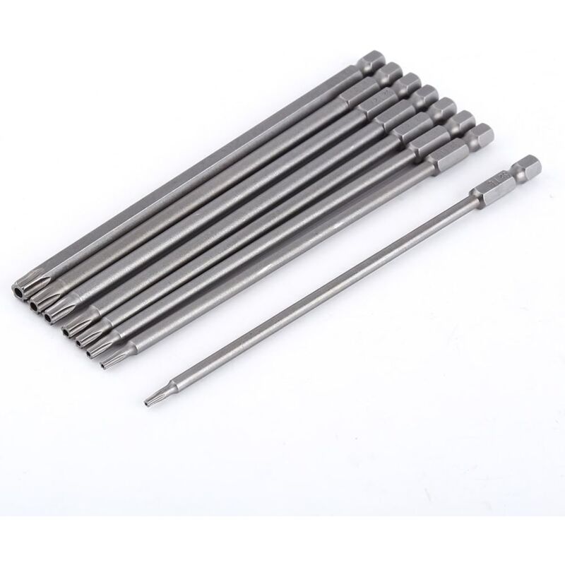 Image of Schraubendreherbits 150 mm – Magnetbit – S2-Sechskantschaft – T8-T40 (8 Stück 150 mm T8-T40)