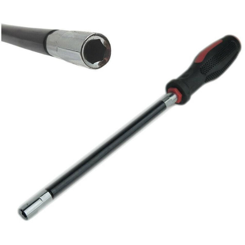 Image of Trade Shop Traesio - Trade Shop - 300MM flexibler schraubendreher weiblich sechskant 7MM -