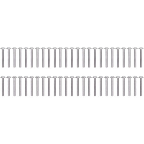 Schraubenmutter- und Flanschknopf-Set – Edelstahl A2-70 – 50 Stück M6x45mm Sechskantknopf