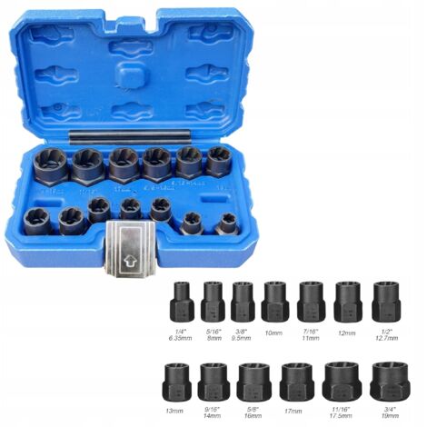 Schraubenmuttern-Set Silber 15-teilig - Set Komplett für professionelle Mechaniker und Reparaturen  Schwerlaststahl