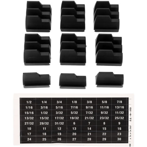 Schraubenschlüssel-Rack-Halter, 20 Stück Kapazität, multifunktional, kompakt, ABS, magnetisch, modularer Organizer, Schwarz