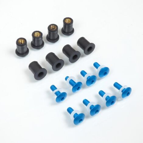 Schraubenset Blase Windschutzscheibe one 8 Schraube blau 8 Mutter