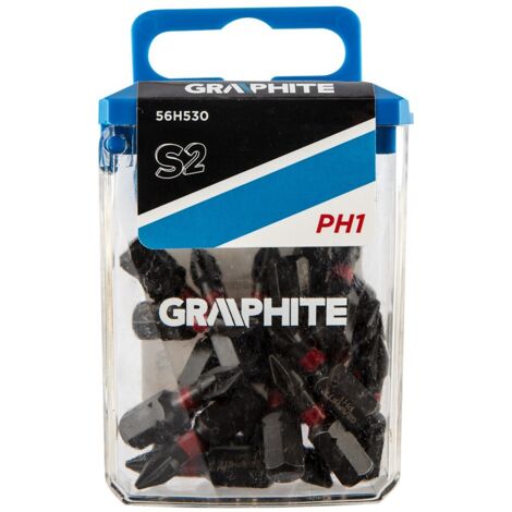 Schrauberbits Graphite ph1 25 mm 20er Pack Kunststoffbox