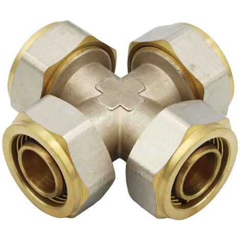 Schraubfitting Kreuz-T-Stück 26x3 mm Mehrschichtverbundrohr