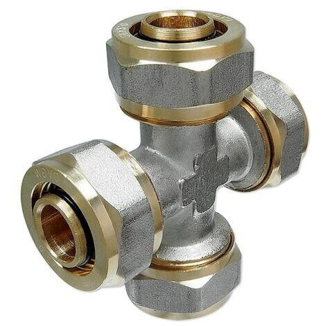 Schraubfitting-Kreuzung (4 x) 20 x 2,0 mm für Alu-Mehrschicht-Verbundrohr